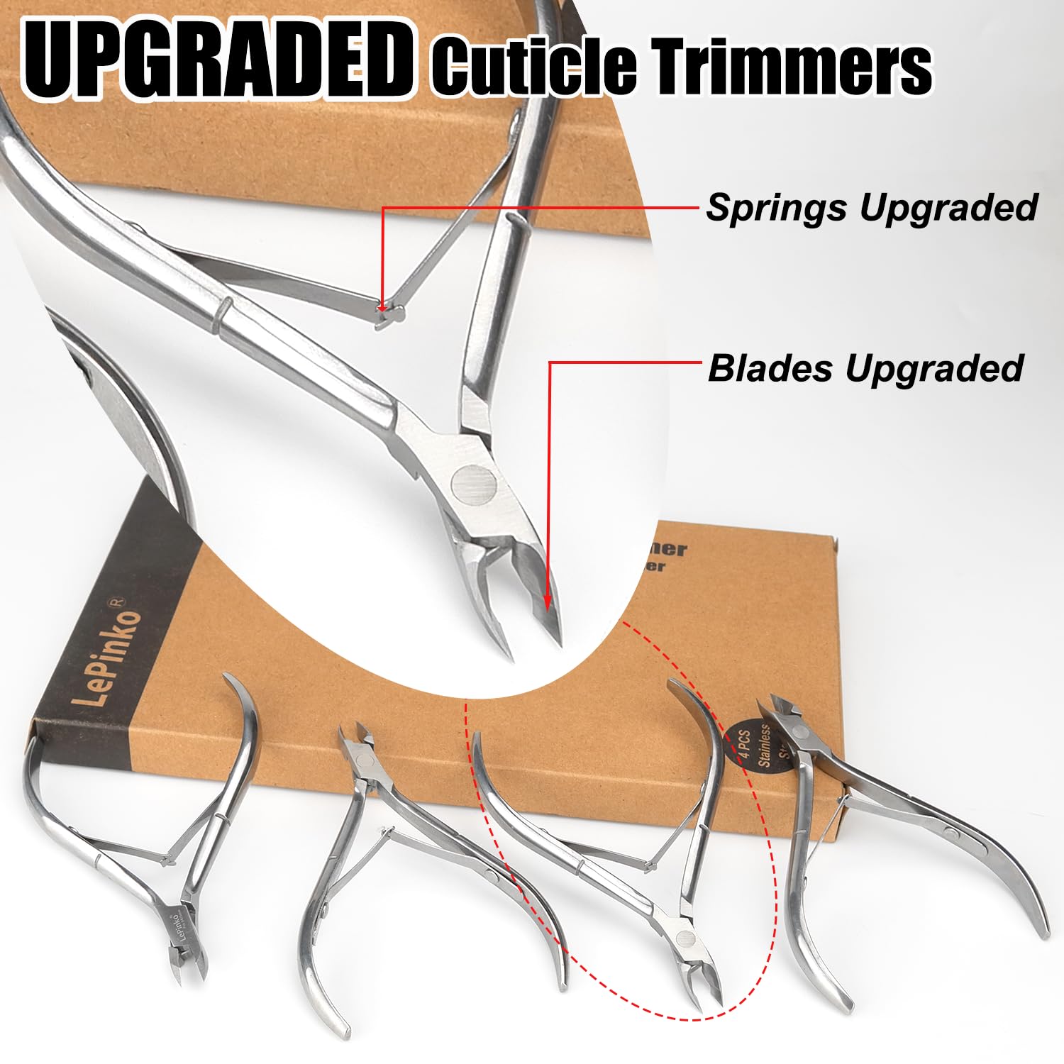 LePinko cuticle trimmer handle grip for comfortable control