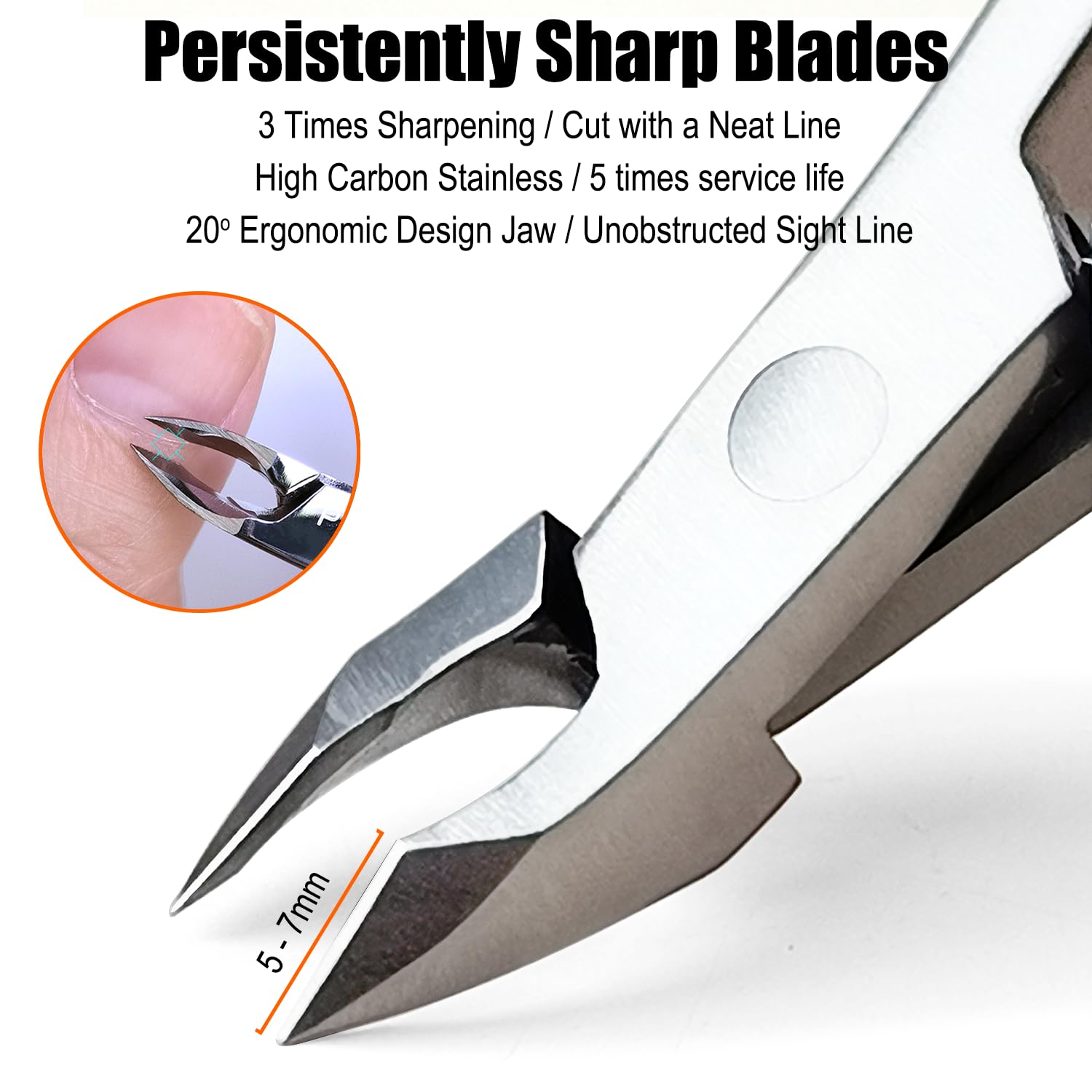 LePinko cuticle trimmer high-carbon steel blades highlight durability