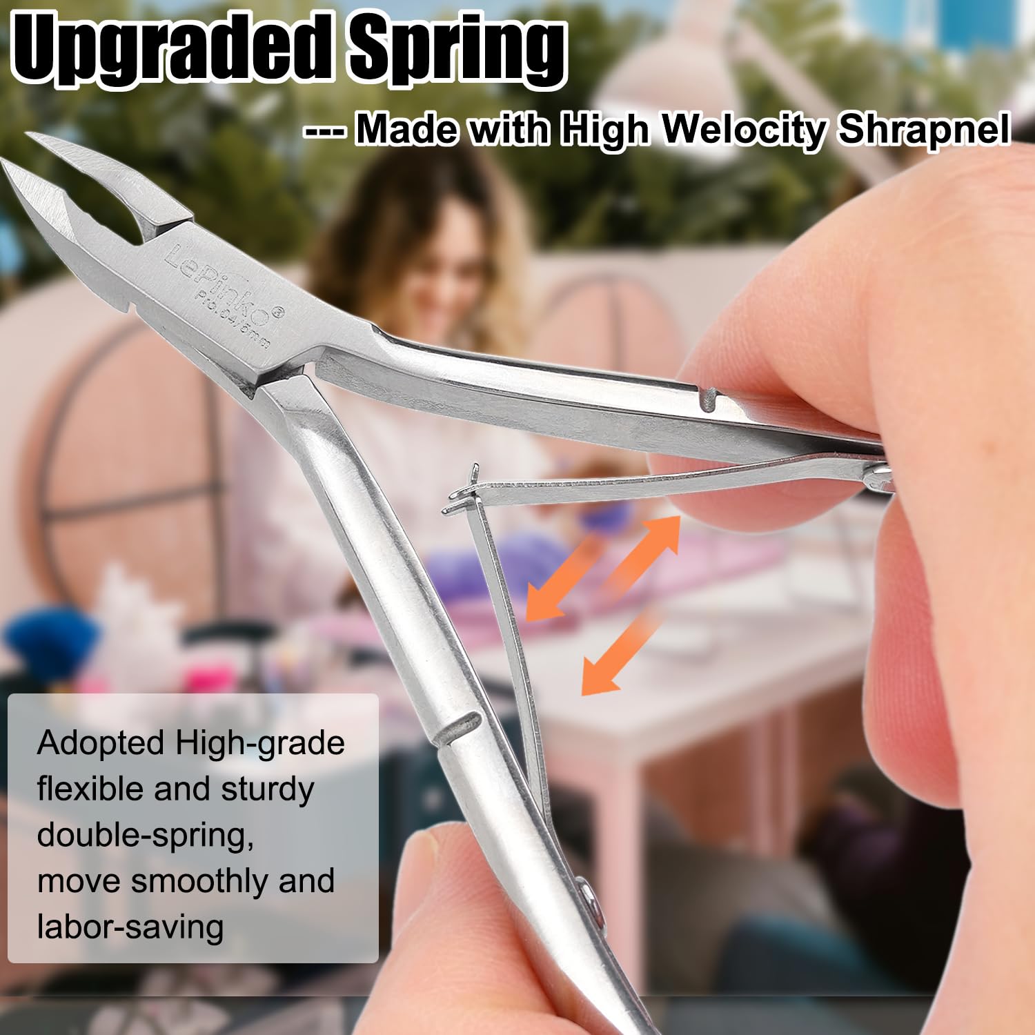 LePinko cuticle trimmer in use delivers smooth, controlled nail trimming