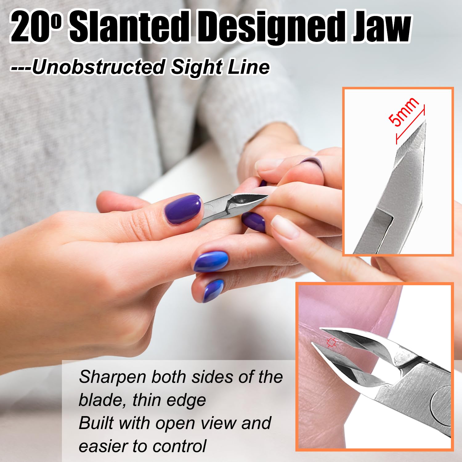 LePinko cuticle trimmer spring mechanism demonstrates labor-saving action