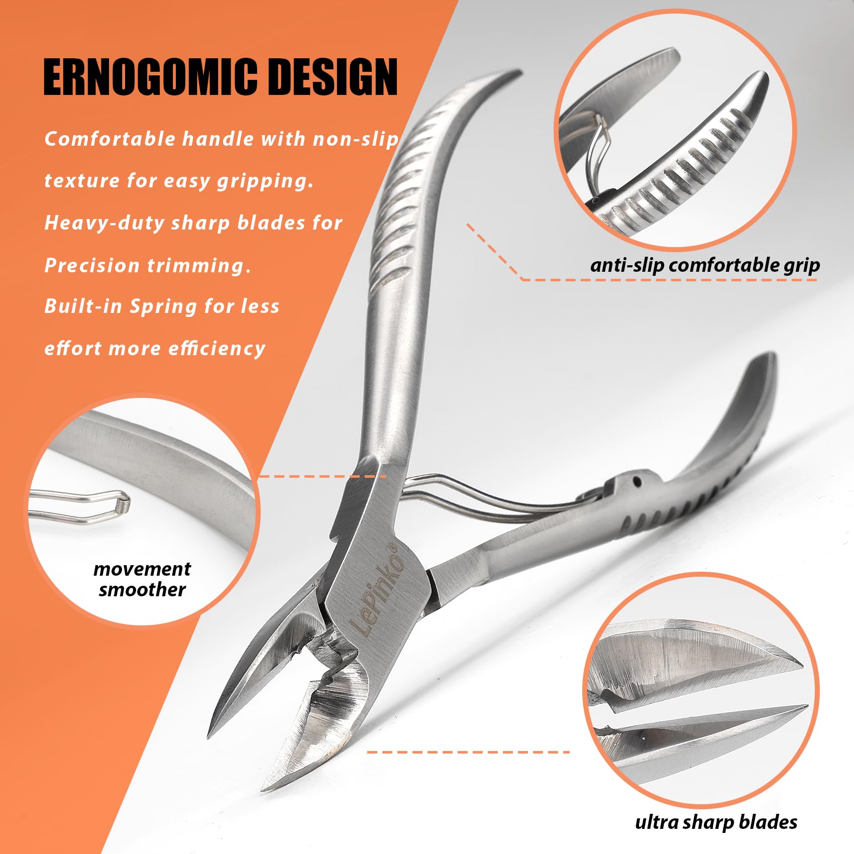 LePinko large-handle non-slip texture for comfortable grip