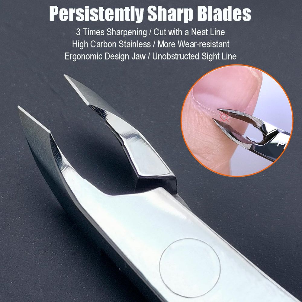 LePinko 5mm jaw close-up highlights accurate cuticle positioning.