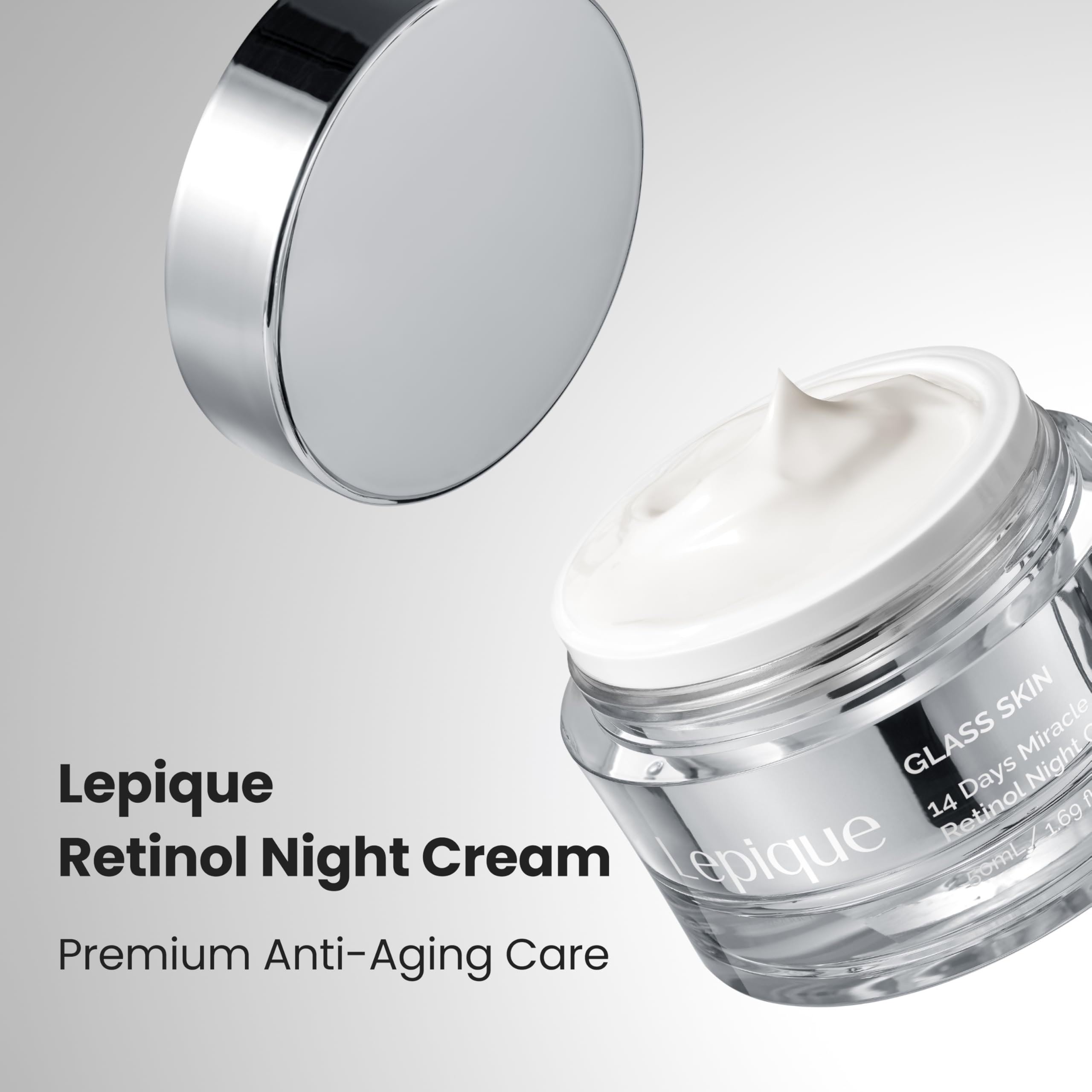 Lepique ingredients closeup featuring collagen and Centella for elasticity