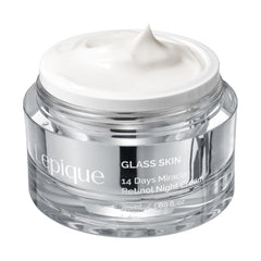 Lepique Retinol Night Cream tube closeup shows silky texture for overnight care