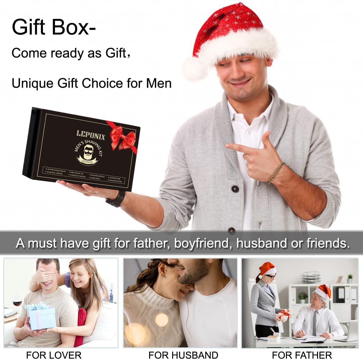 LEPONIX gift box kit image highlights a versatile, ready-to-gift grooming set