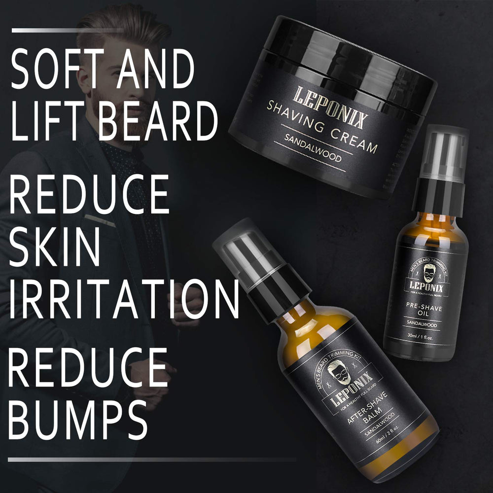 LEPONIX shaving brush and bowl lifting hairs to a rich lather.