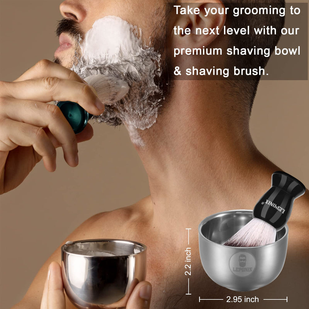 LEPONIX shaving-lather feature close-up showcasing luxurious foam and grip