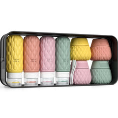 Lericttor silicone travel bottles 100ml set shown for carry-on organization and leak prevention.