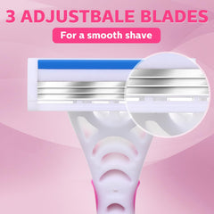 Leriton 3-blade head close-up highlights smooth shave potential