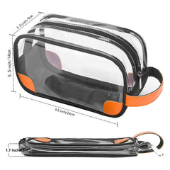 Lermende clear toiletry bag dimensions reveal 3.8L capacity for larger travel essentials.
