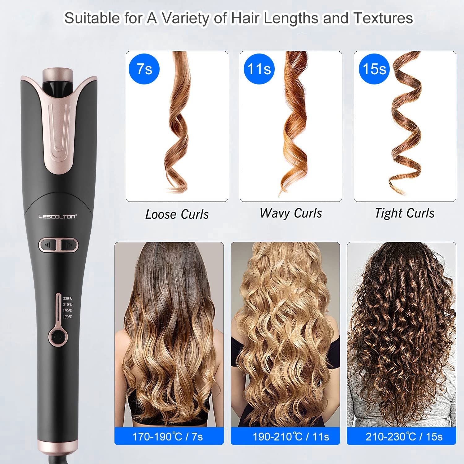 LESCOLTON curler dual voltage enables travel worldwide