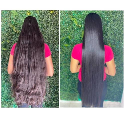 Let Me Be Hair Keratin Treatment finish on hair reveals shine with reduced frizz.