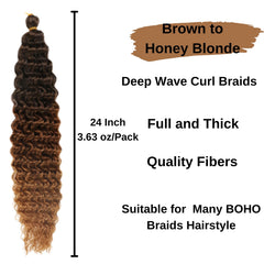 Leticia curly deep wave boho braids for full, voluminous looks.