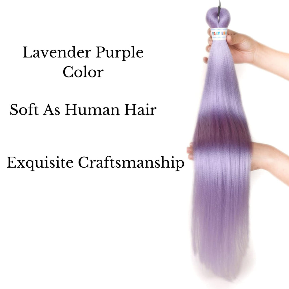 Leticia light purple braiding hair lightweight fiber saves tension during wear.