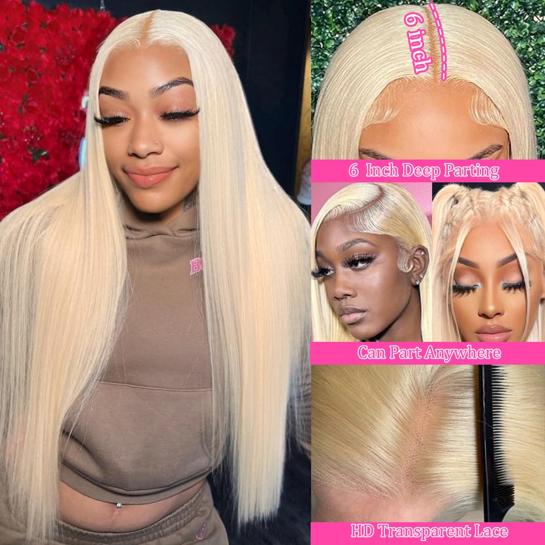 LETMIEO HD 13x6 lace-front wig breathable lace for all-day comfort