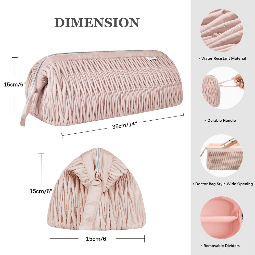 Leudes pink case interior with padding and divider protecting wand and dryer