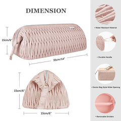Leudes pink case interior with padding and divider protecting wand and dryer