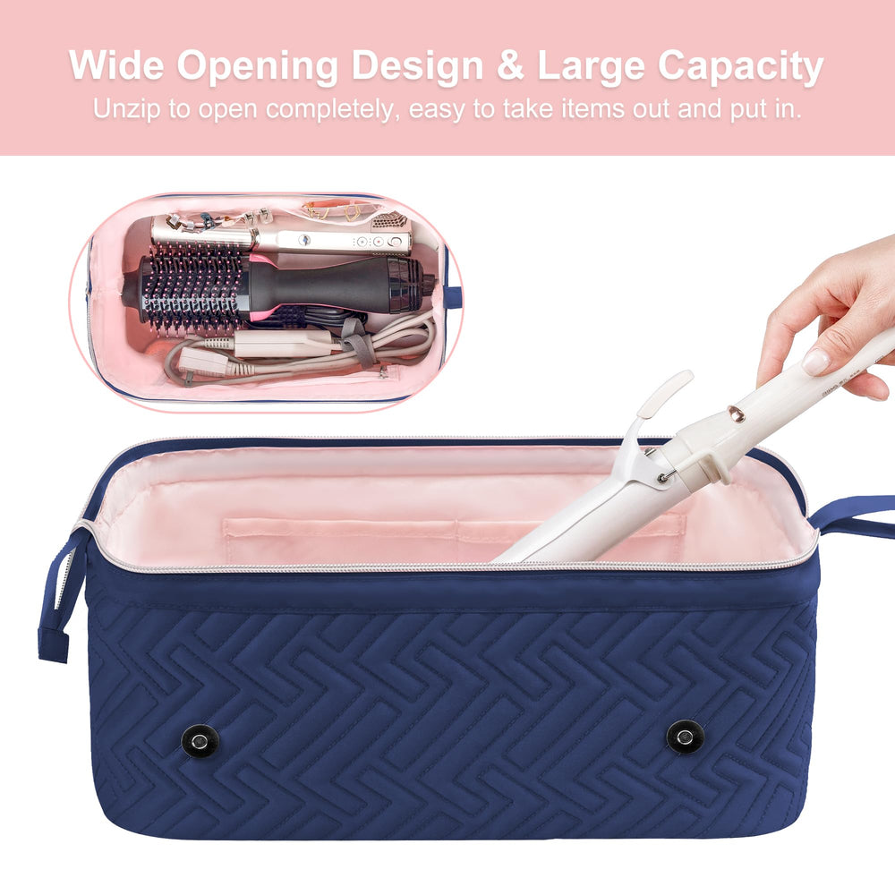 Leudes travel bag offers hand carry or wall-hang options for space saving.