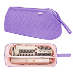 Leudes hair tools travel bag front view showing compact organizer for Shark Flexstyle