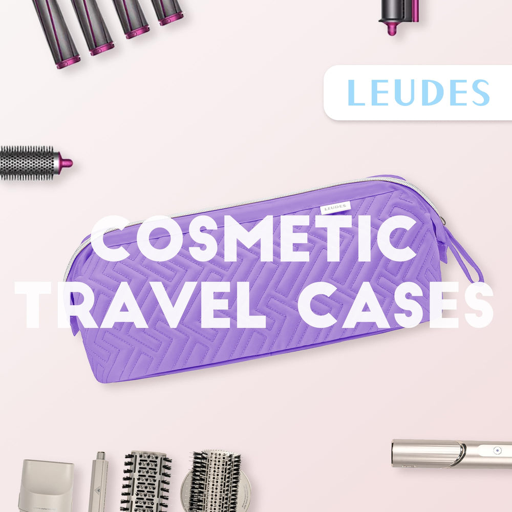 Leudes travel bag interior with padding and divider protecting wand and dryer