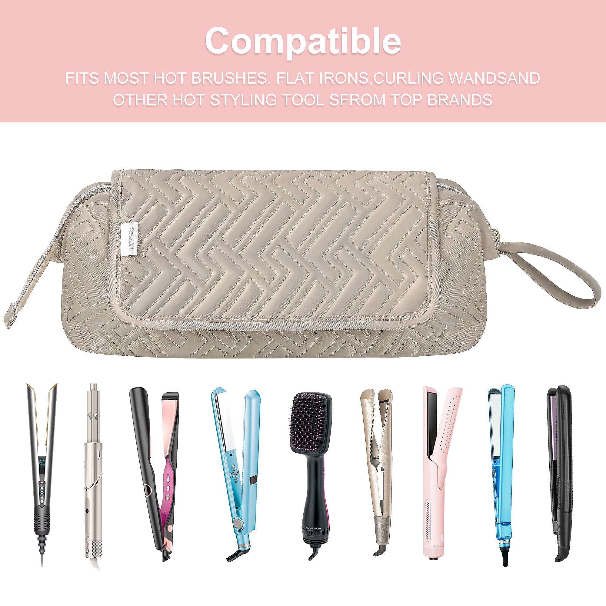 Leudes nylon water-resistant travel bag camel in outdoor setting