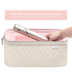 Leudes travel case open wide for quick access to Shark Flexstyle and attachments
