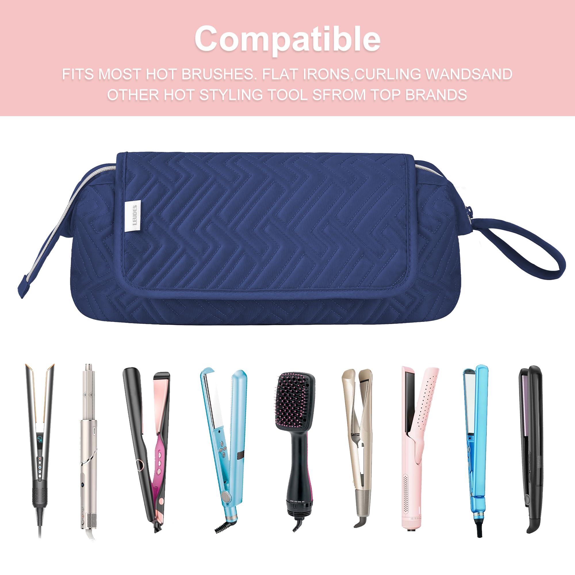 Leudes nylon water-resistant fabric shields contents during travel.