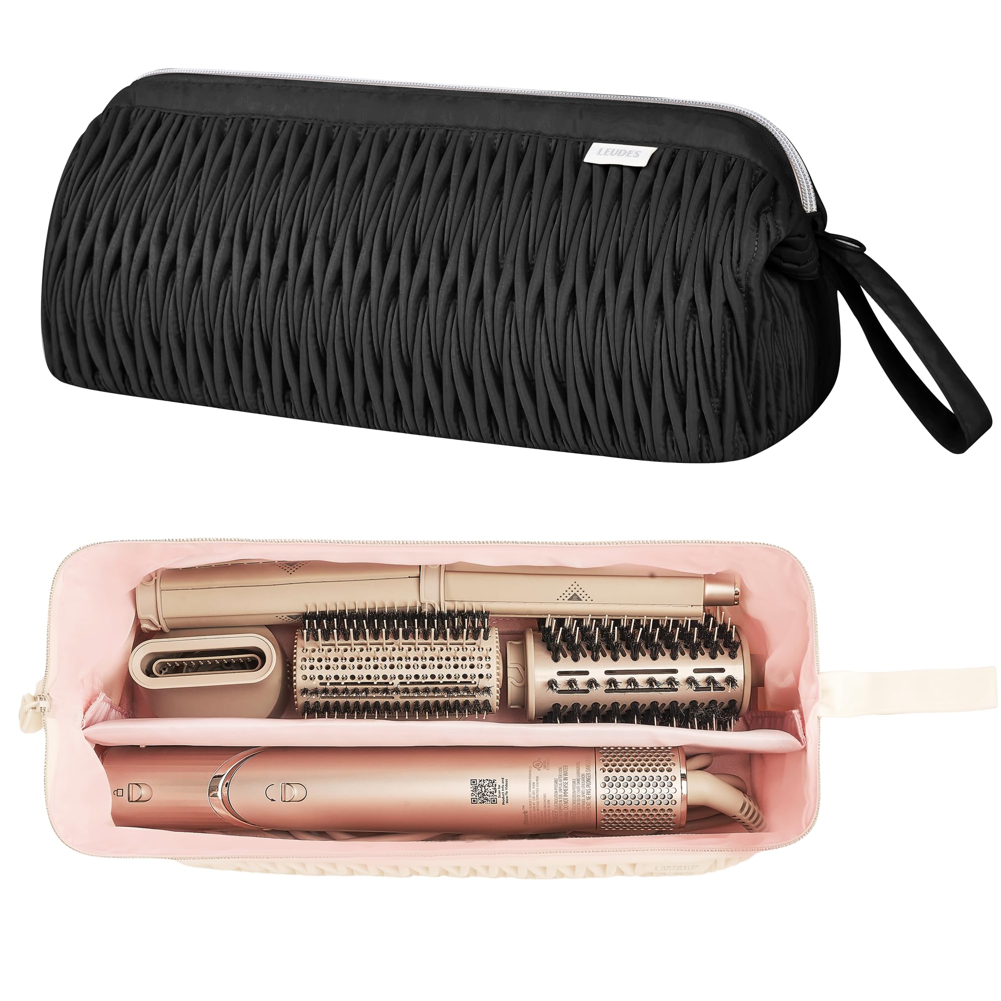 Leudes travel case for Dyson Airwrap front view protects tools on the go.