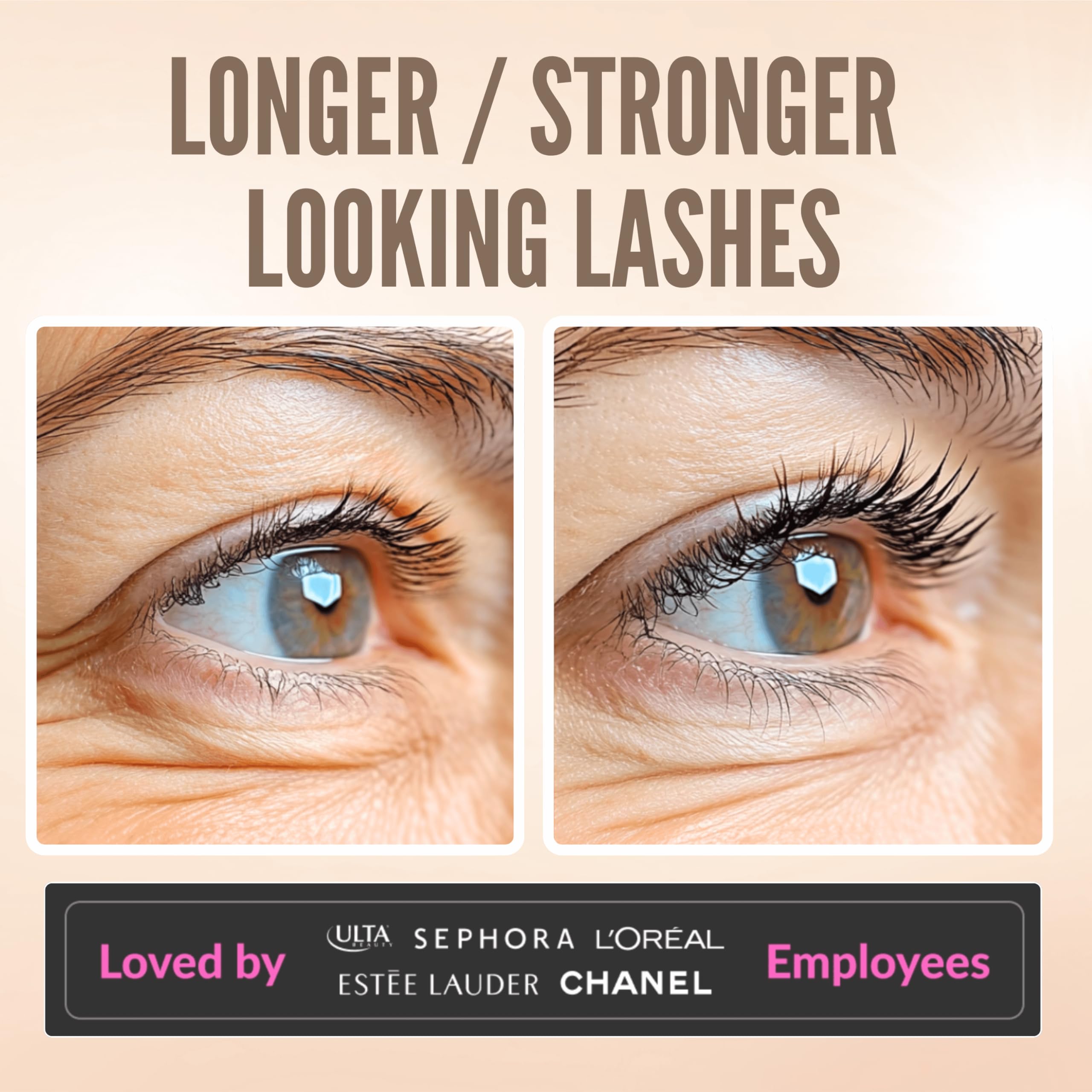 LeVaye' Show Lash serum closeup wand highlights lash conditioning detail.