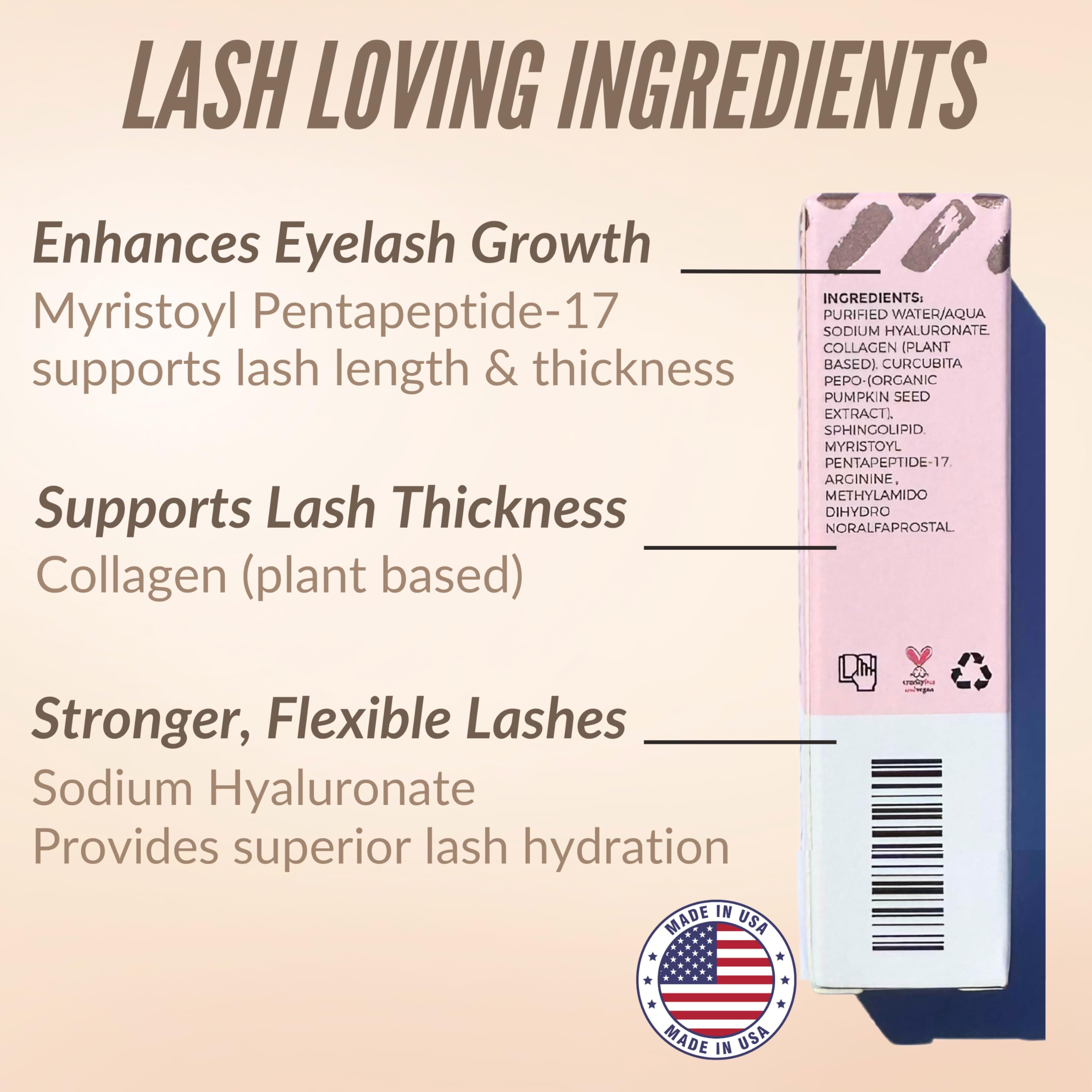 LeVaye' Show Lash serum liquid swirl showcases silky nourishing formula.