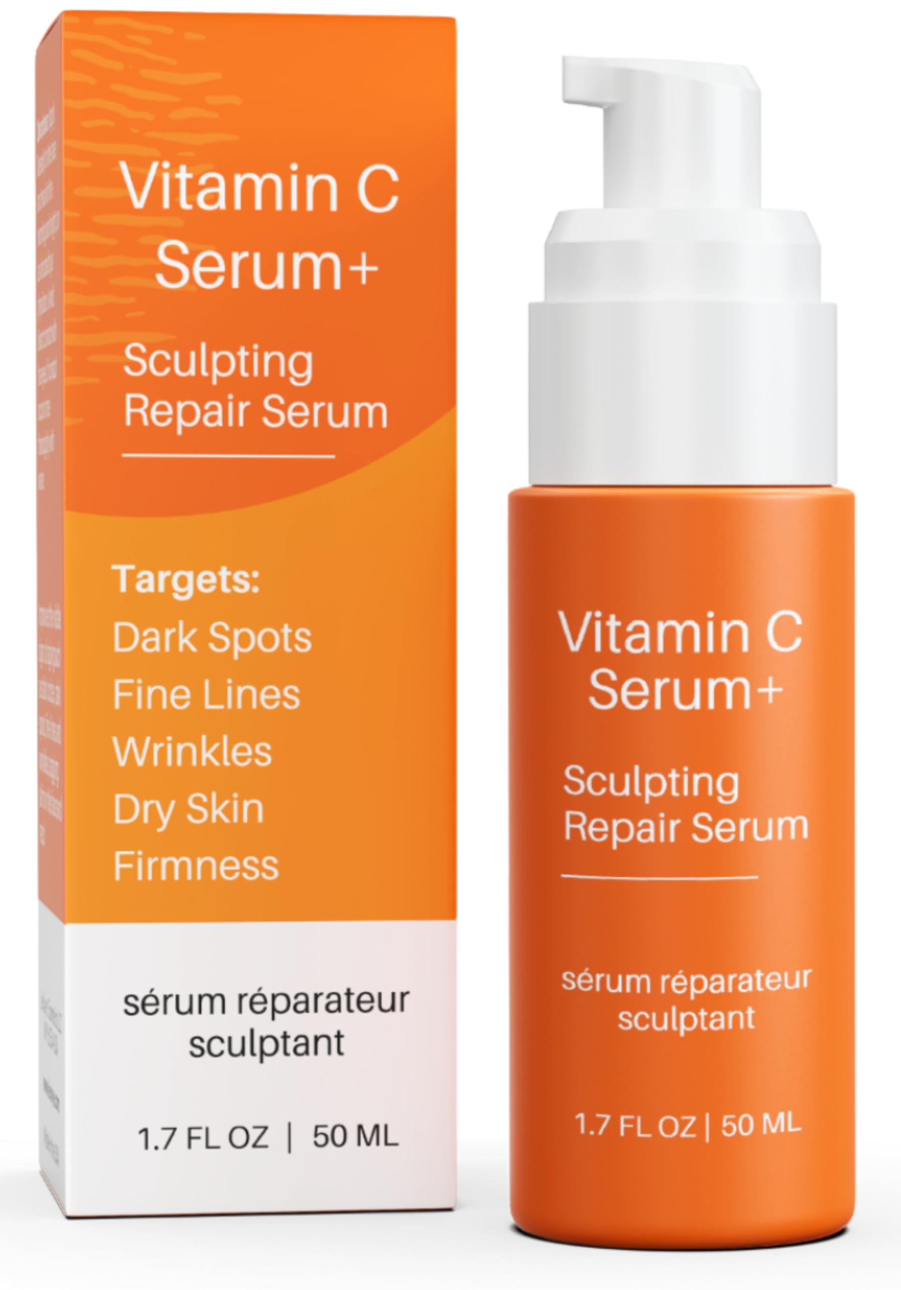 LeVaye Vitamin C Serum bottle close-up for brightening and even tone.