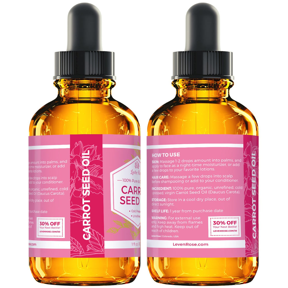 Leven Rose amber bottle – protects oil from light for lasting freshness.