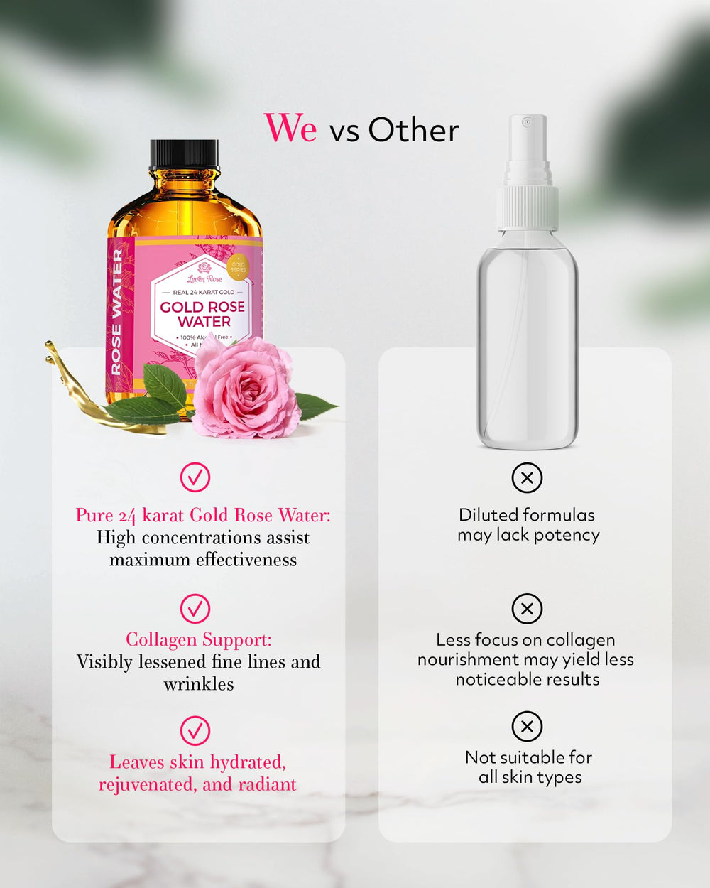 Leven Rose facial application on skin demonstrates hydrating toner for smooth texture