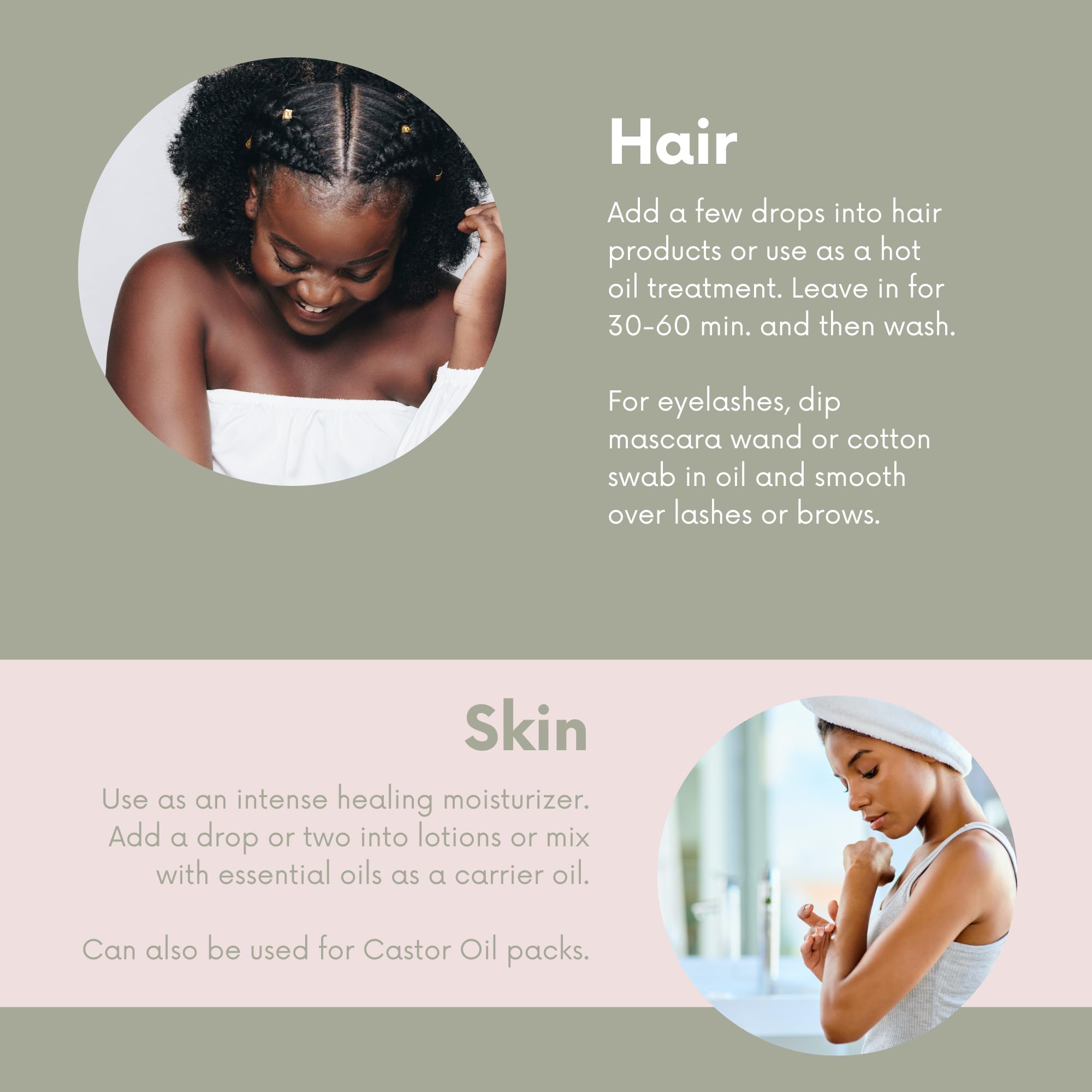 Leven Rose Jamaican Black Castor Oil dark amber bottle protects oil from light.