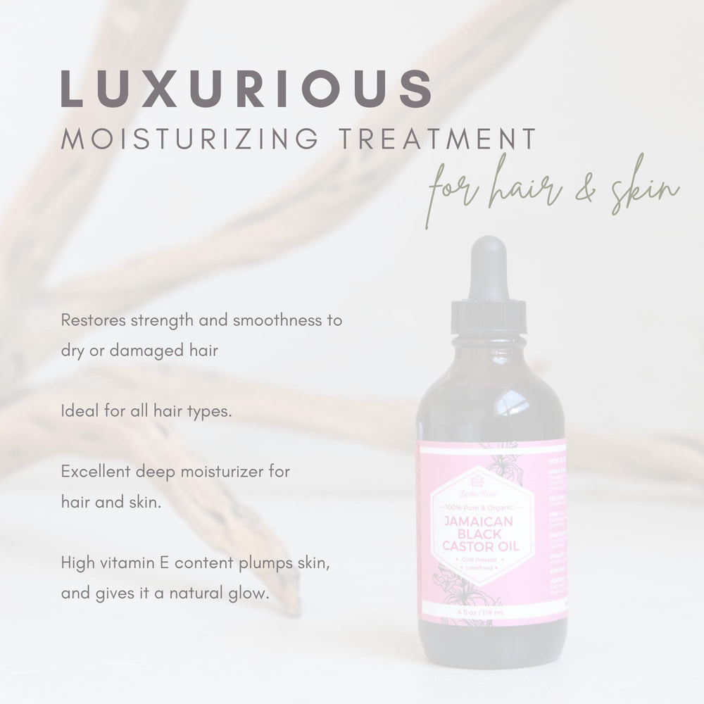 Leven Rose Jamaican Black Castor Oil hair softening helps smooth and manage curls.