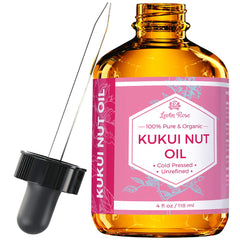 Leven Rose Kukui Nut Oil bottle with dropper for precise daily application and hydration.