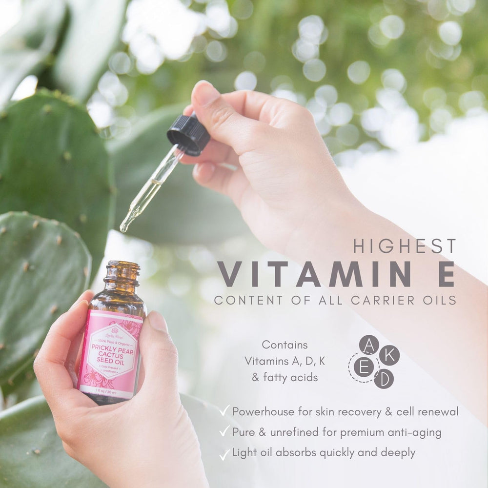 Leven Rose Prickly Pear Seed Oil pipette dispense for precise, lightweight moisture.