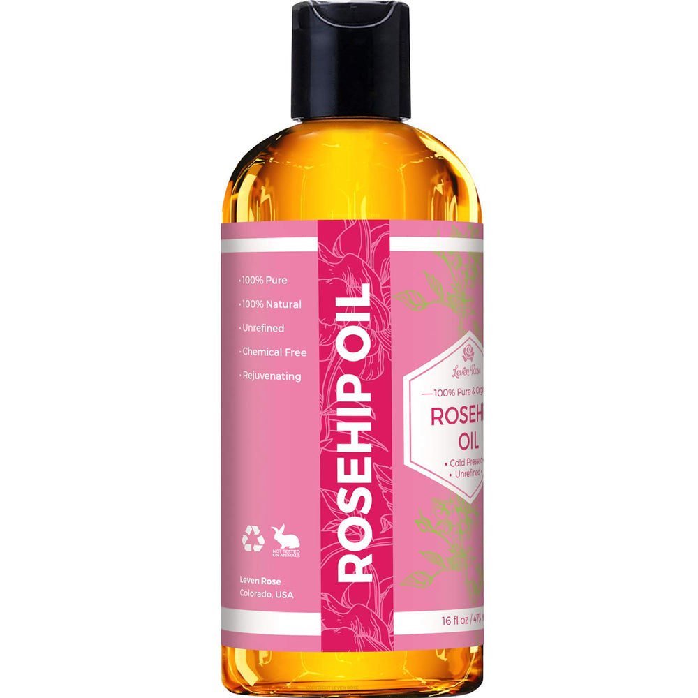 Leven Rose rosehip oil being applied to hair for shine