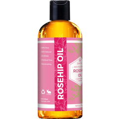 Leven Rose rosehip oil being applied to hair for shine