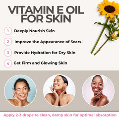 Leven Rose Vitamin E Oil dropper enables precise application