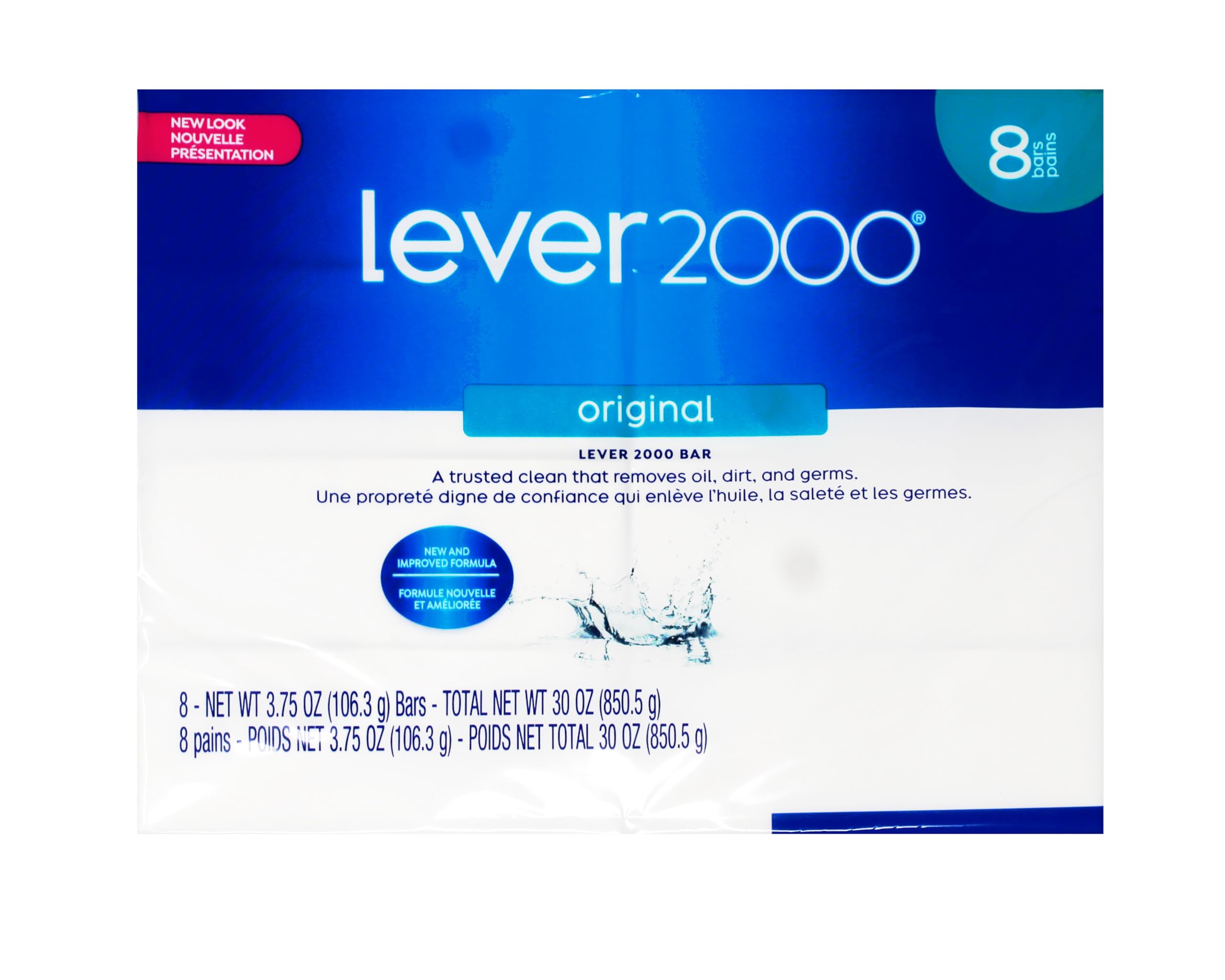 Lever 2000 Original bar soap in hand emphasizes versatile use on face and body.