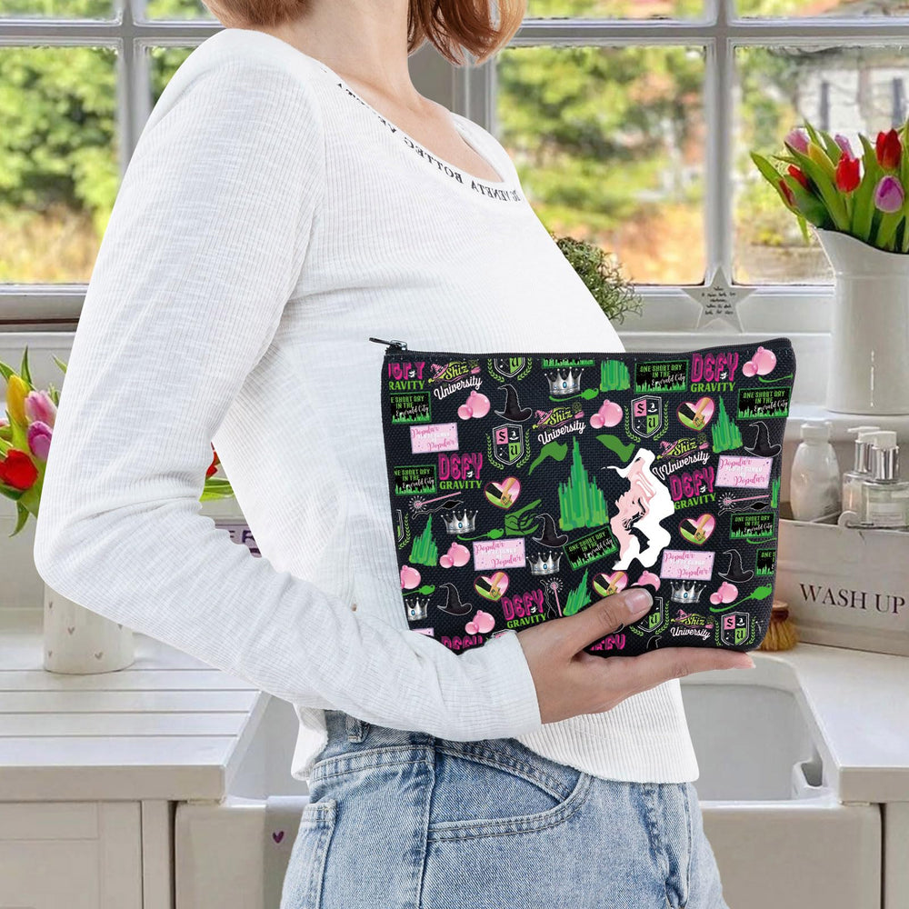 LEVLO Witch Musical Cosmetic Bag estilo moderno para fiestas y eventos.