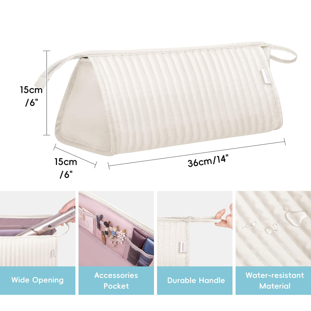 Lexeeco dy-son-air-wrap-travel-case interior pockets organize small items