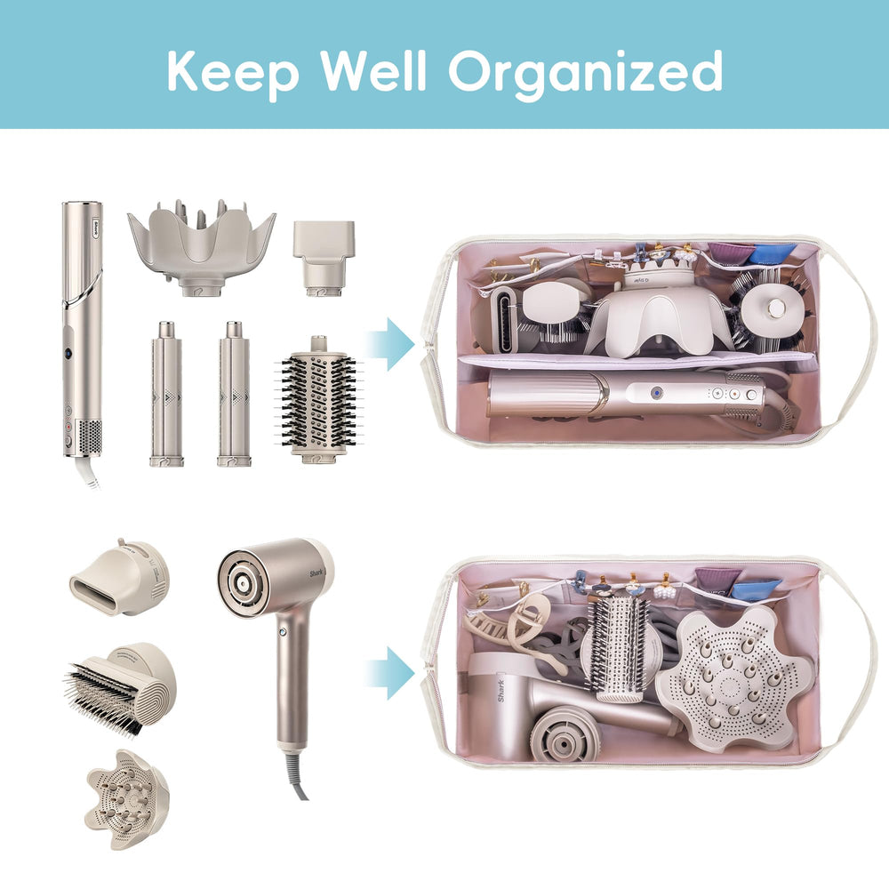 Lexeeco dy-son-air-wrap-travel-case with hair tools ready for travel