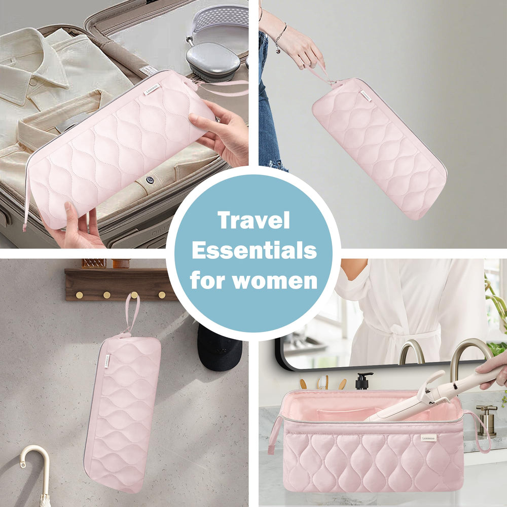 Lexeeco hair tools travel bag durable water-resistant exterior for daily use