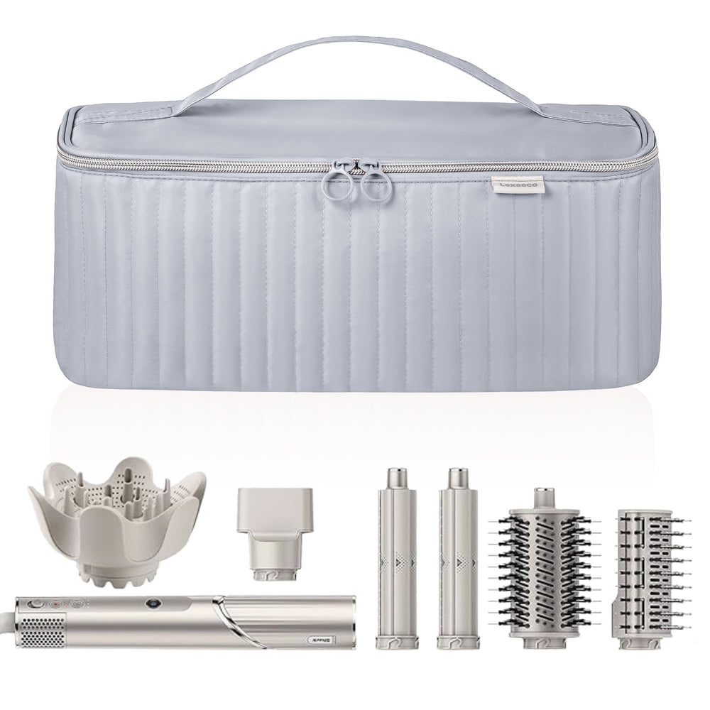 Lexeeco travel case exterior shows water-resistant nylon protection for tools.