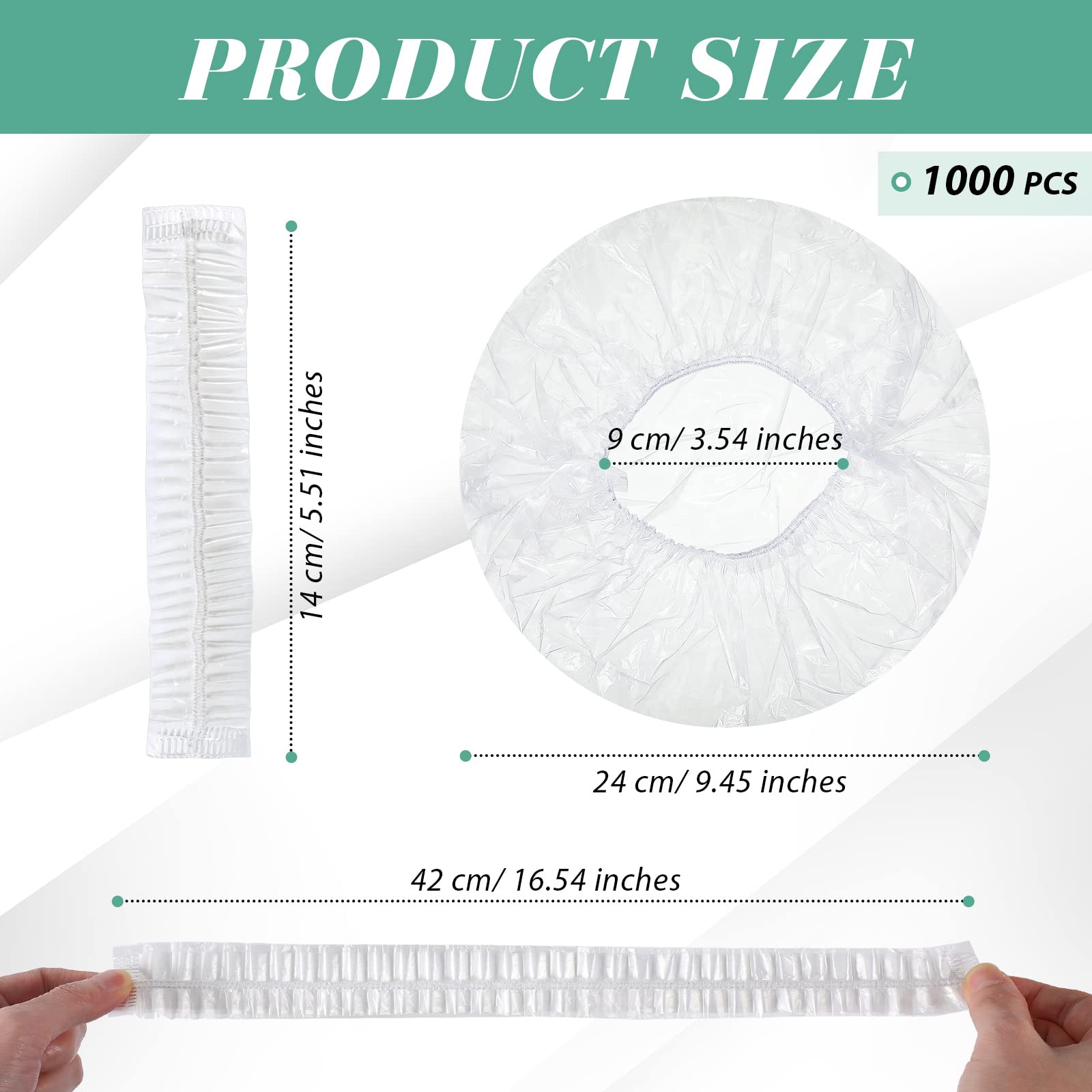 Leyndo clear waterproof shower cap keeps hair dry during washing