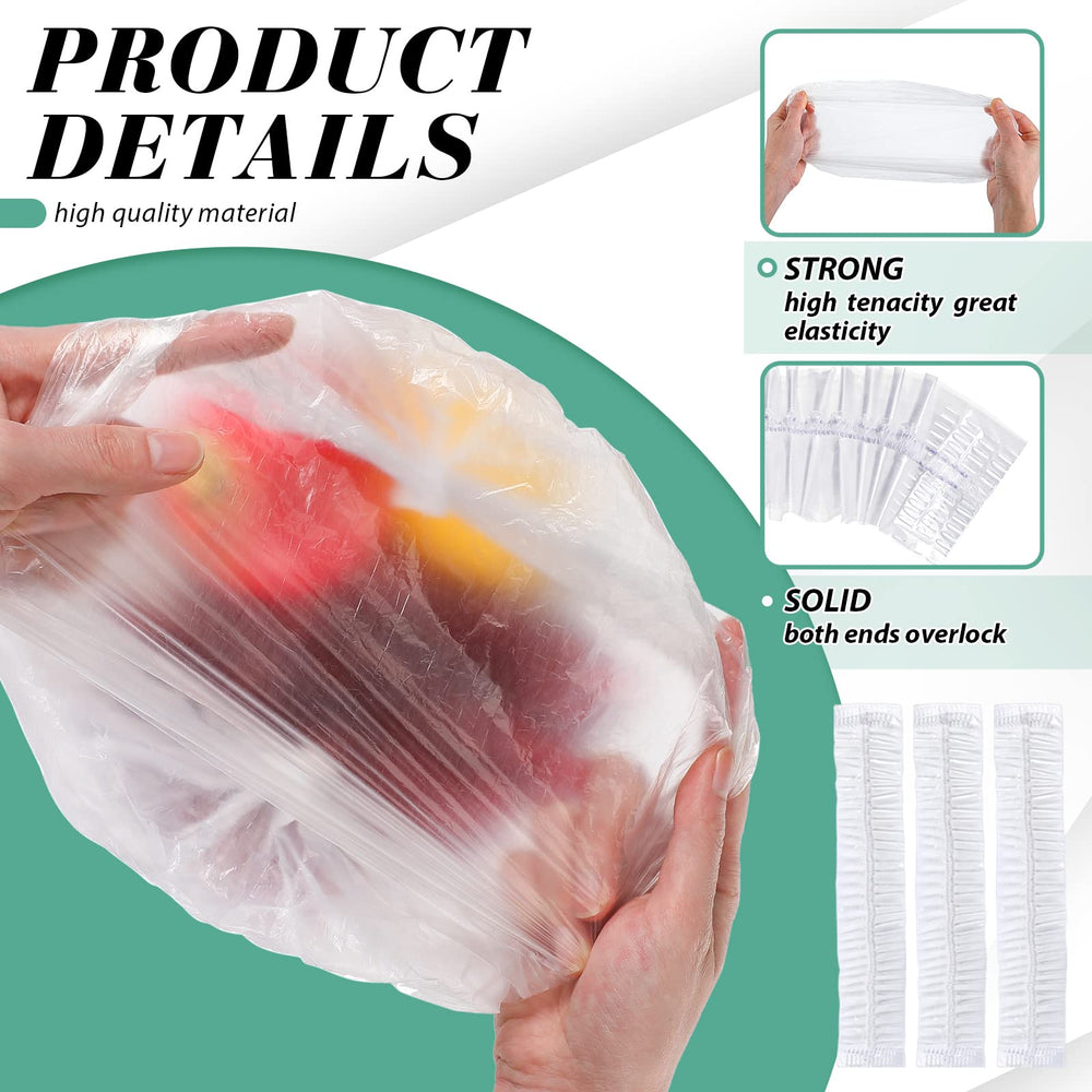Leyndo elastic thick shower cap with flexible fit for many sizes