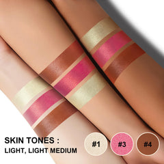 Lezero contour-stick-kit swatches showing universal shade range