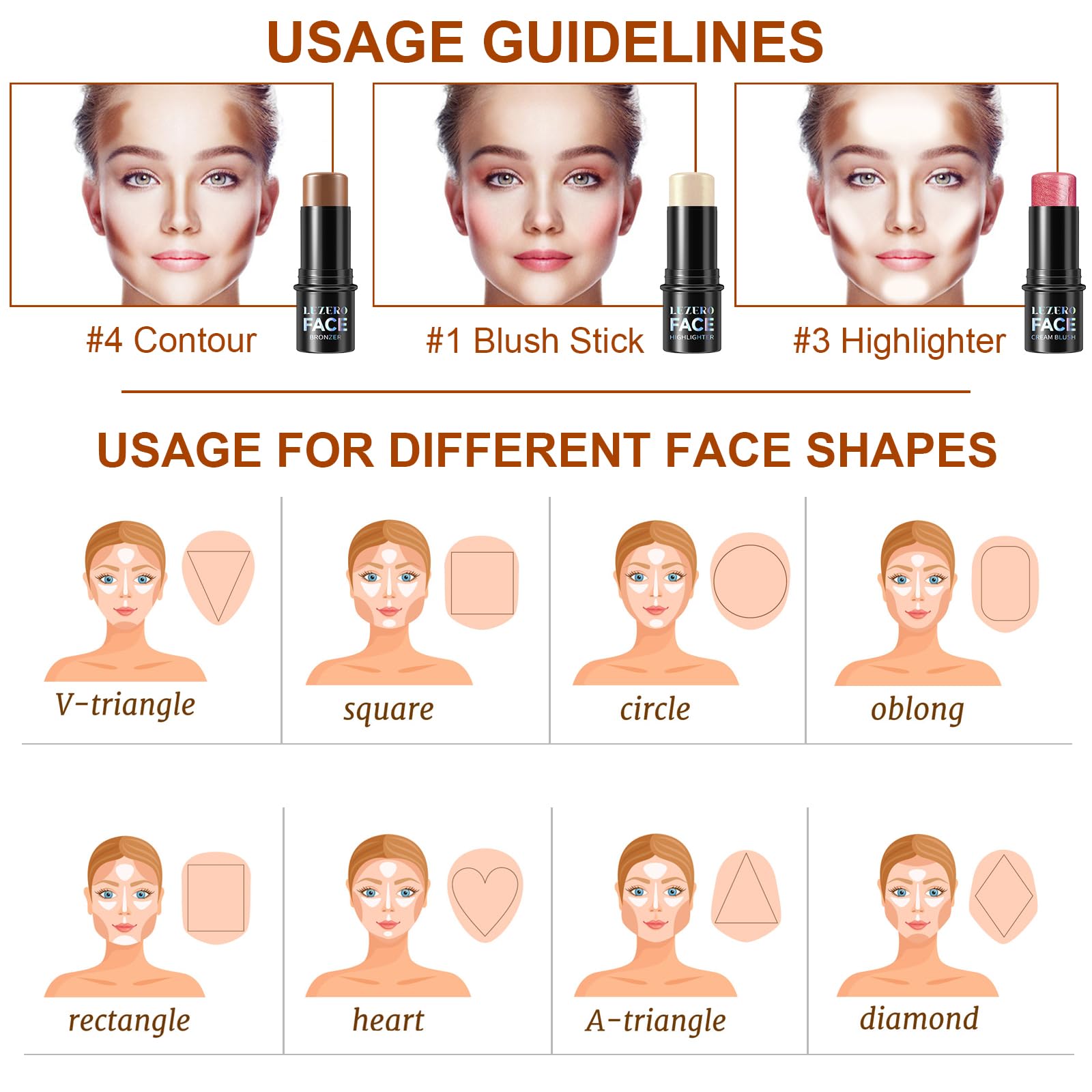Lezero contour-stick-kit waterproof formula close-up
